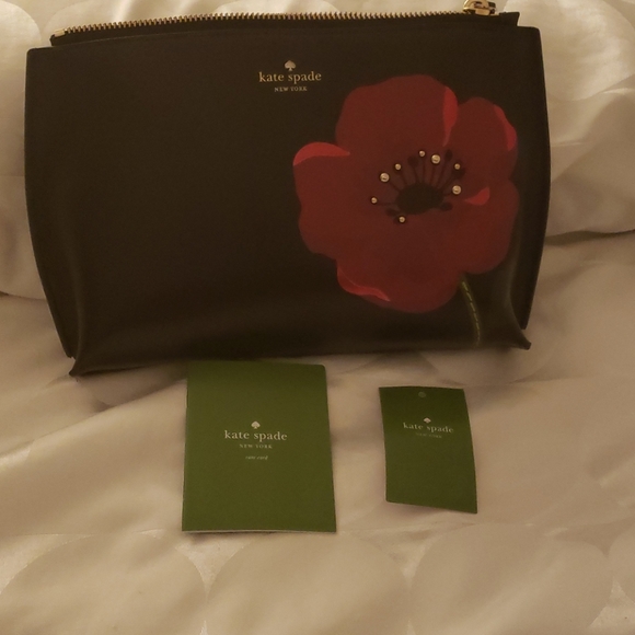 NWT Kate Spade Ooh La La Poppy Hilarie Cosmetic Ba - Picture 10 of 14